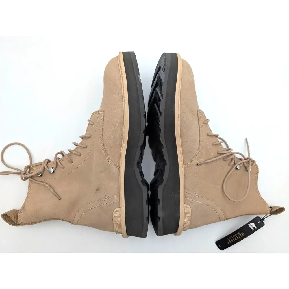 SOREL Hi-Line Waterproof Lace-Up Boots Women's Light Beige Size US8.5 EU39.5